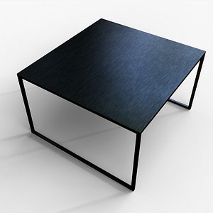 Ultra Thin Frame Dark Metal Table 3d