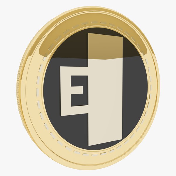 Eligma Token Cryptocurrency Gold Coin 3D model