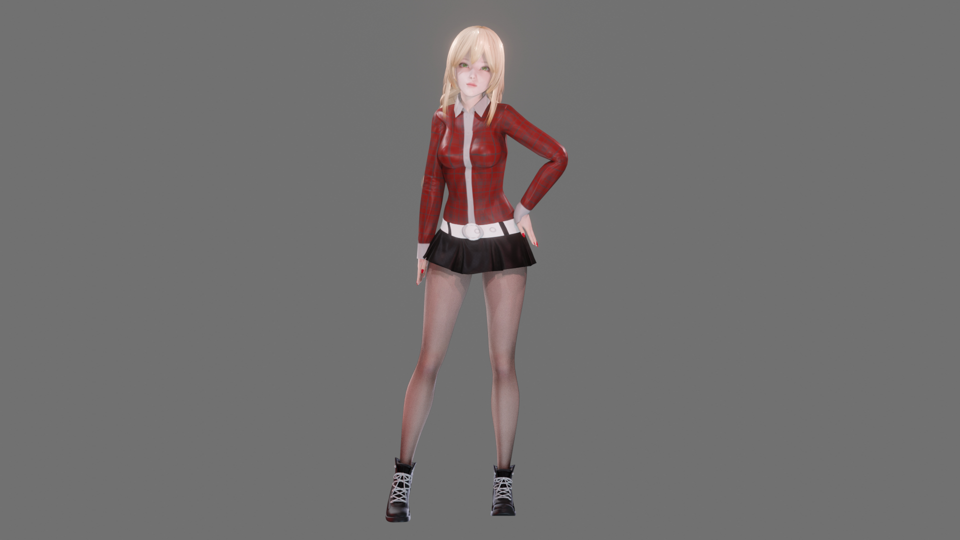 Casual Clothing 0002 - Realistic Female Character - Blender Eevee 3D ...