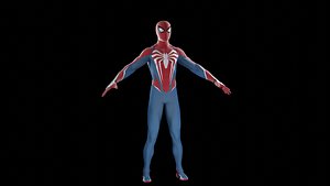 SpiderMan Game Ready 3D Model High Detail Rigged for Animation