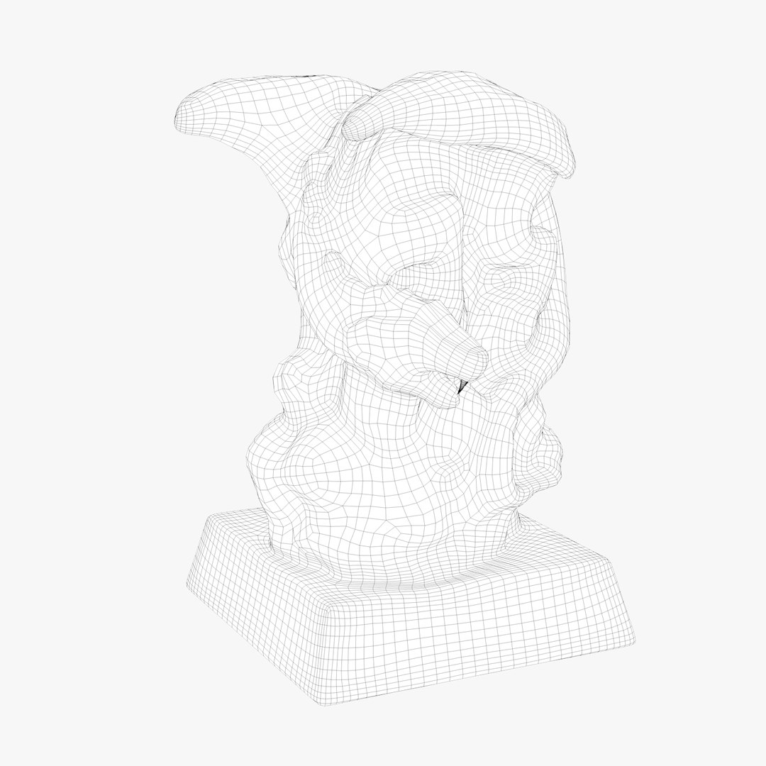 Stone Statuette Dragon 3D Model TurboSquid 1414620