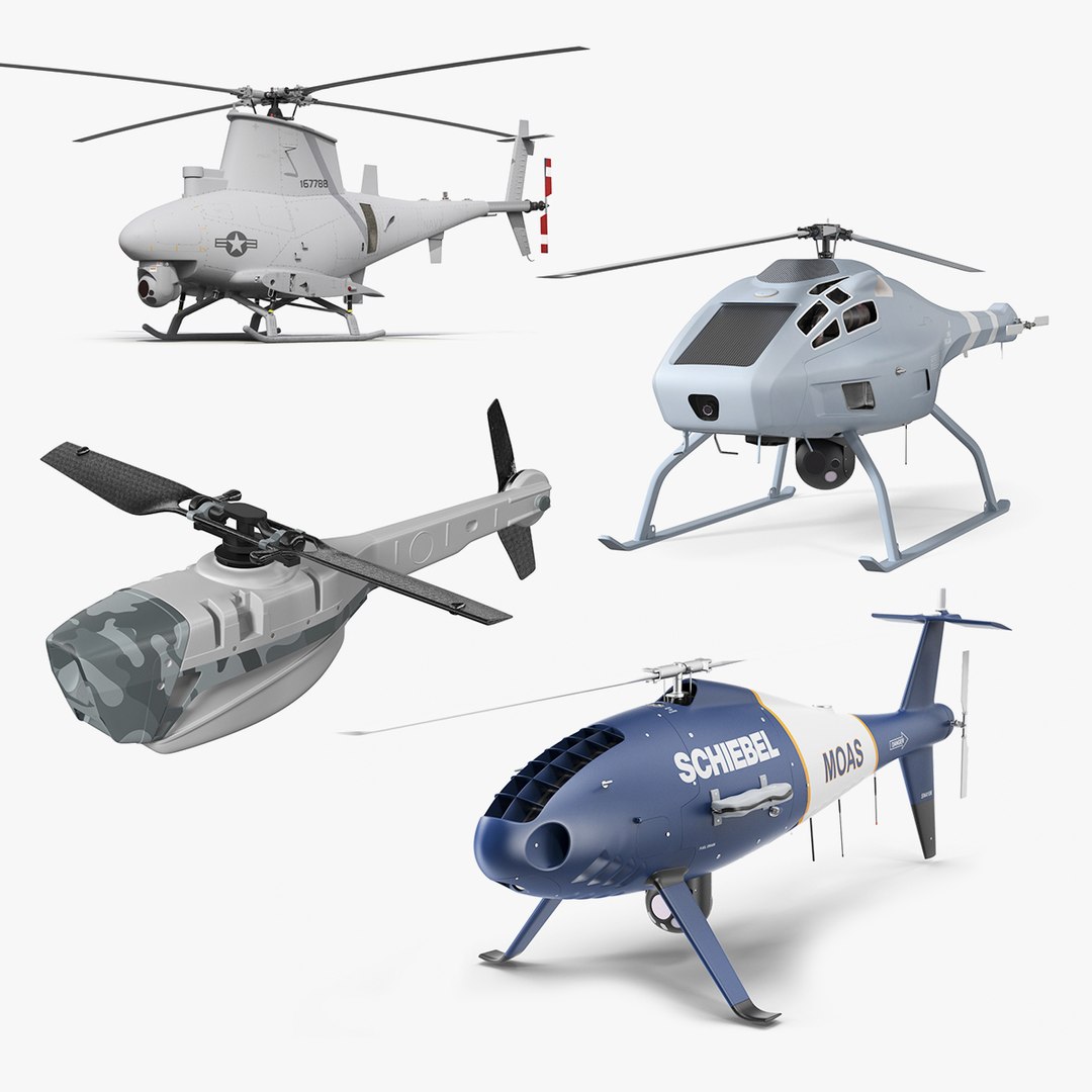 Rigged VTUAV Collection 2 3D model preview