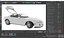 Coupé da drift turbocompressa bianca, allestita per Cinema 4D