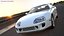 Coupé da drift turbocompressa bianca, allestita per Cinema 4D