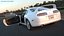 Coupé da drift turbocompressa bianca, allestita per Cinema 4D