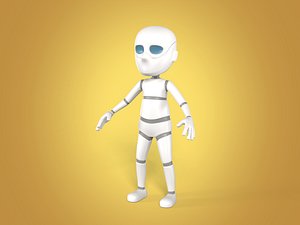 Cartoon Android Robot 3D