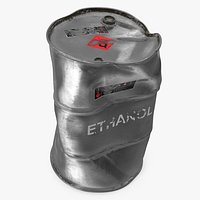 Damaged Ethanol Metal Barrel