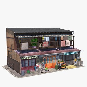 3D model Nagaya House PBR Remastered