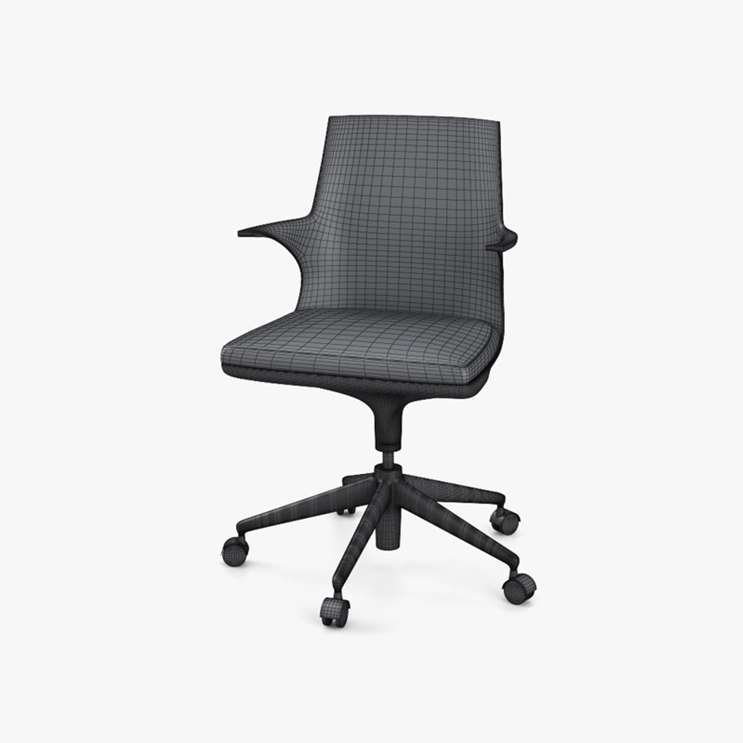 Kartell Spoon chair 3D model TurboSquid 1938024
