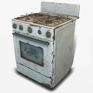Old stove gas 3D model
