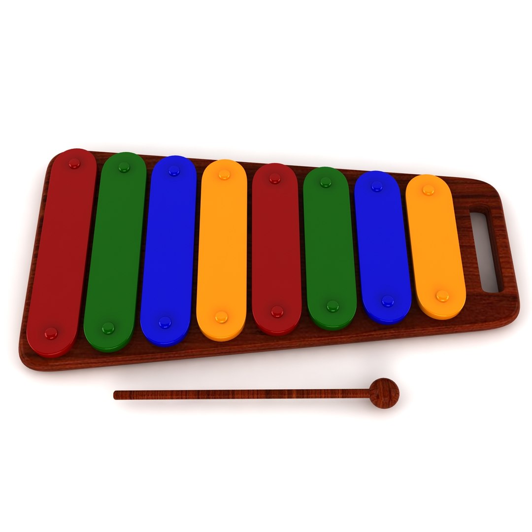 3d model of xylophone al toy