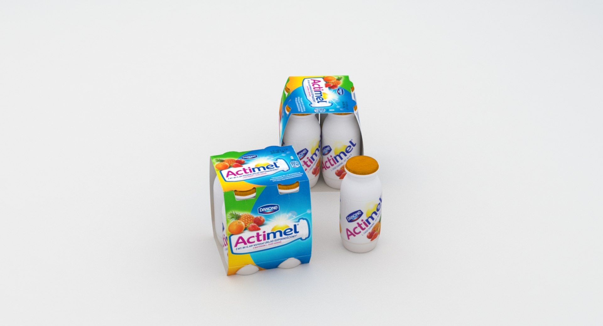 Actimel 4-pack 3D - TurboSquid 1181687