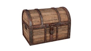 3D model Wooden Treasure Chest