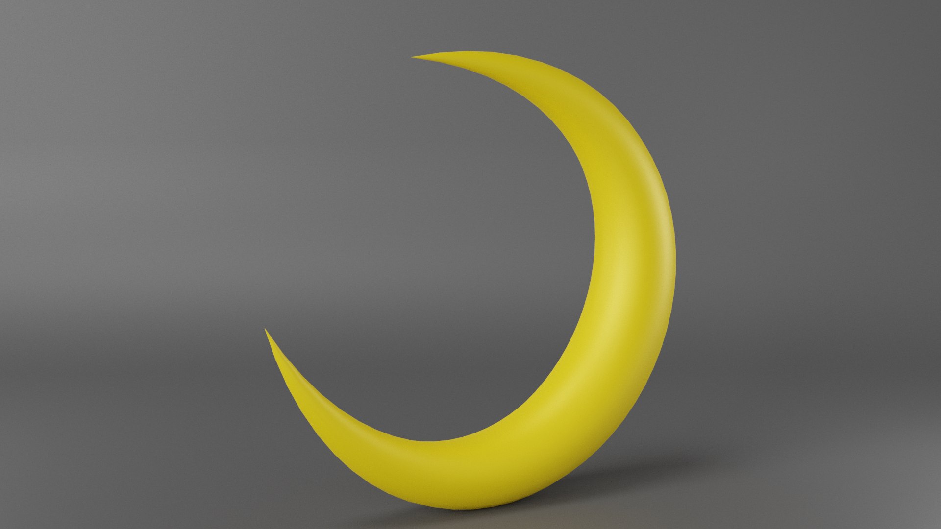Gold Crescent Moon Model - TurboSquid 2124822