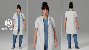 Parametric Healthcare Professional Outfit for MetaHuman 3D model