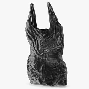 3D Used Shopping Bag Polyethylene Black