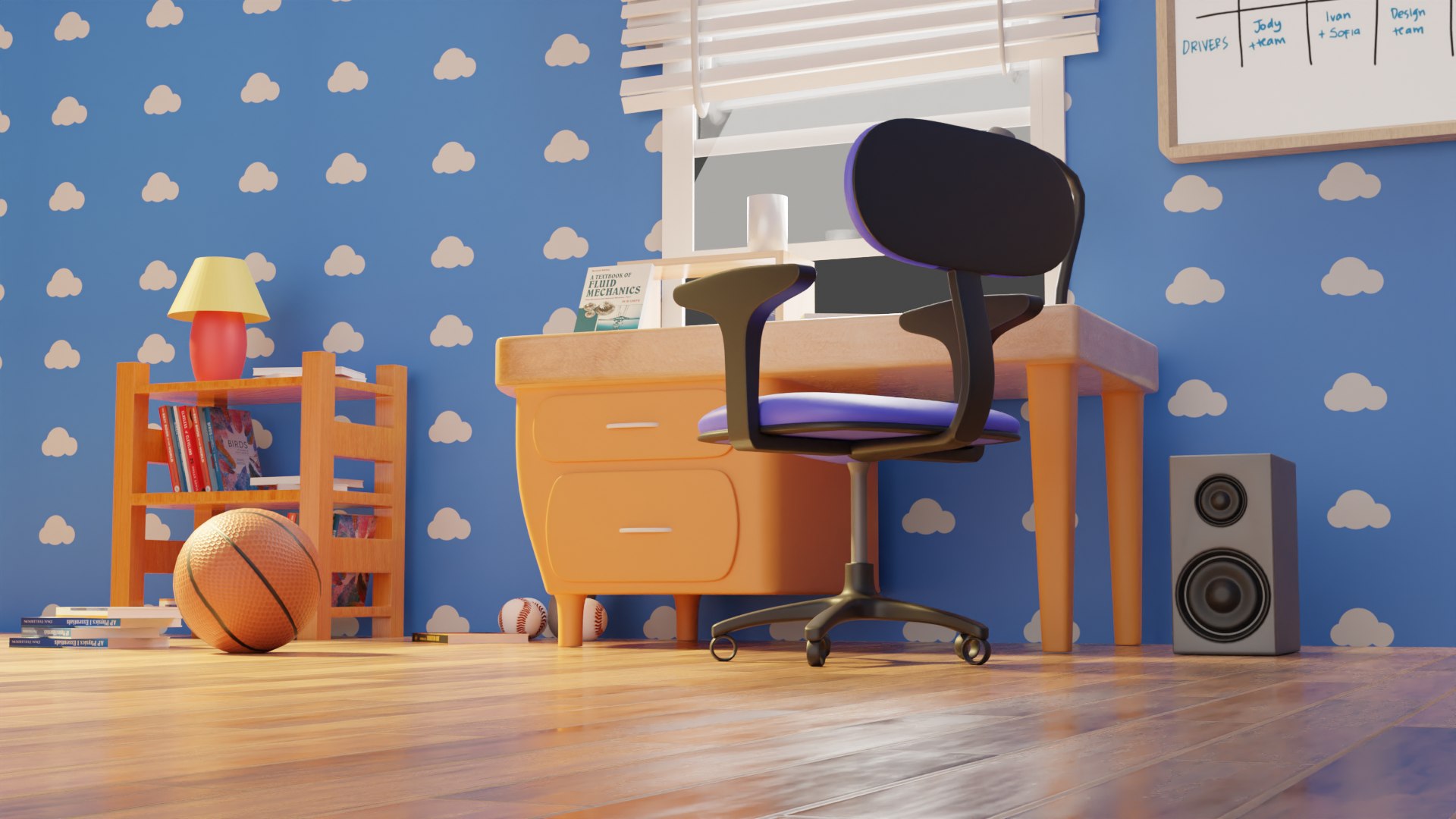 Workspace Cartoon Style 3D model - TurboSquid 1835818