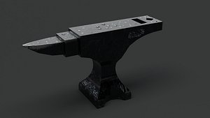 Old anvil low-poly PBR 3D model