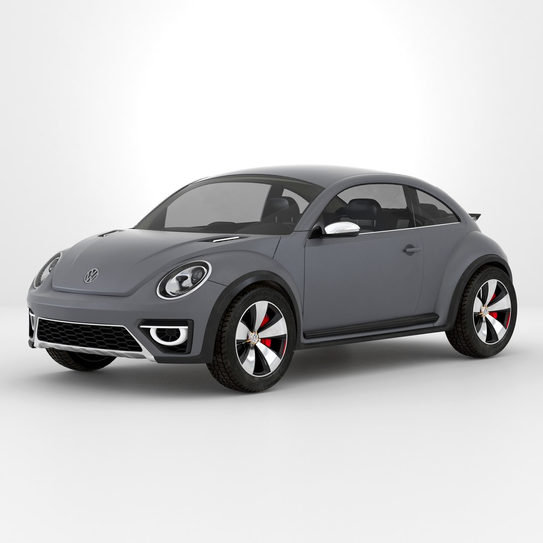 Volkswagen Beetle 2016 Simple Interior 3D model preview