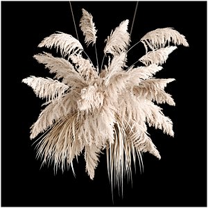 3D Hanging Bouquet Of Dry Reeds For Decoration 267 model