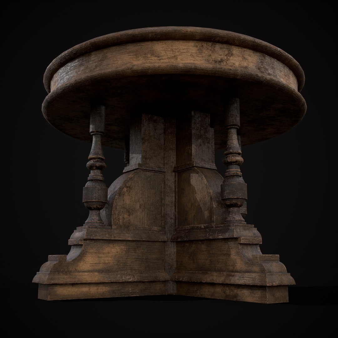 Round Renaissance Table 3D Model - TurboSquid 2052835