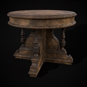 Round Renaissance Table 3D model