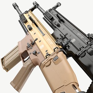 FN SCAR-H FDE Worn Black Noir Game Ready