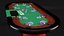 Casino Poker Table with Cards and Chips 3D