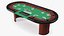 Casino Poker Table with Cards and Chips 3D