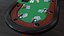 Casino Poker Table with Cards and Chips 3D