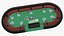 Casino Poker Table with Cards and Chips 3D