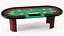 Casino Poker Table with Cards and Chips 3D