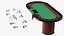 Casino Poker Table with Cards and Chips 3D