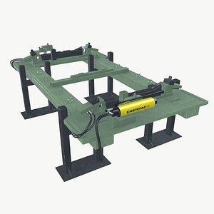 Hydraulic Grinding Setup 3D model