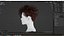 カーリーアンダーカットヘアスタイル - リアルな3Dヘア