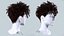 カーリーアンダーカットヘアスタイル - リアルな3Dヘア