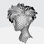 カーリーアンダーカットヘアスタイル - リアルな3Dヘア