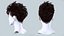 カーリーアンダーカットヘアスタイル - リアルな3Dヘア