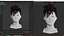 カーリーアンダーカットヘアスタイル - リアルな3Dヘア