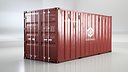Intermodal Shipping Container 20-foot-long - Red