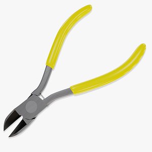 Side Cutter Pliers Tool Diagonal Animated model