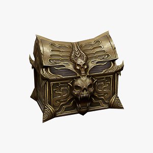 Demonic Treasure Chest Dark Ritual Treasure Box 3D model