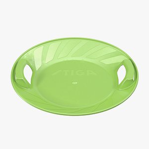 3d max sledge sliding dish snow