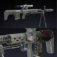 Dragunov SVU Low Poly Realistic