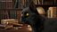 Ensemble de fourrure de chat domestique noir animé et riggé pour Maya