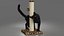 Ensemble de fourrure de chat domestique noir animé et riggé pour Maya