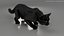 Ensemble de fourrure de chat domestique noir animé et riggé pour Maya