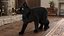 Ensemble de fourrure de chat domestique noir animé et riggé pour Maya