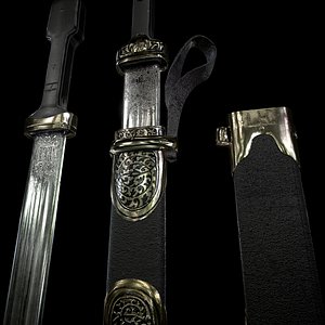 3D dagger real-time metalness