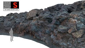 lava cliff 16k 3d model